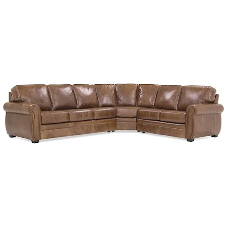 L-Shaped Sectional with Rolled Arms